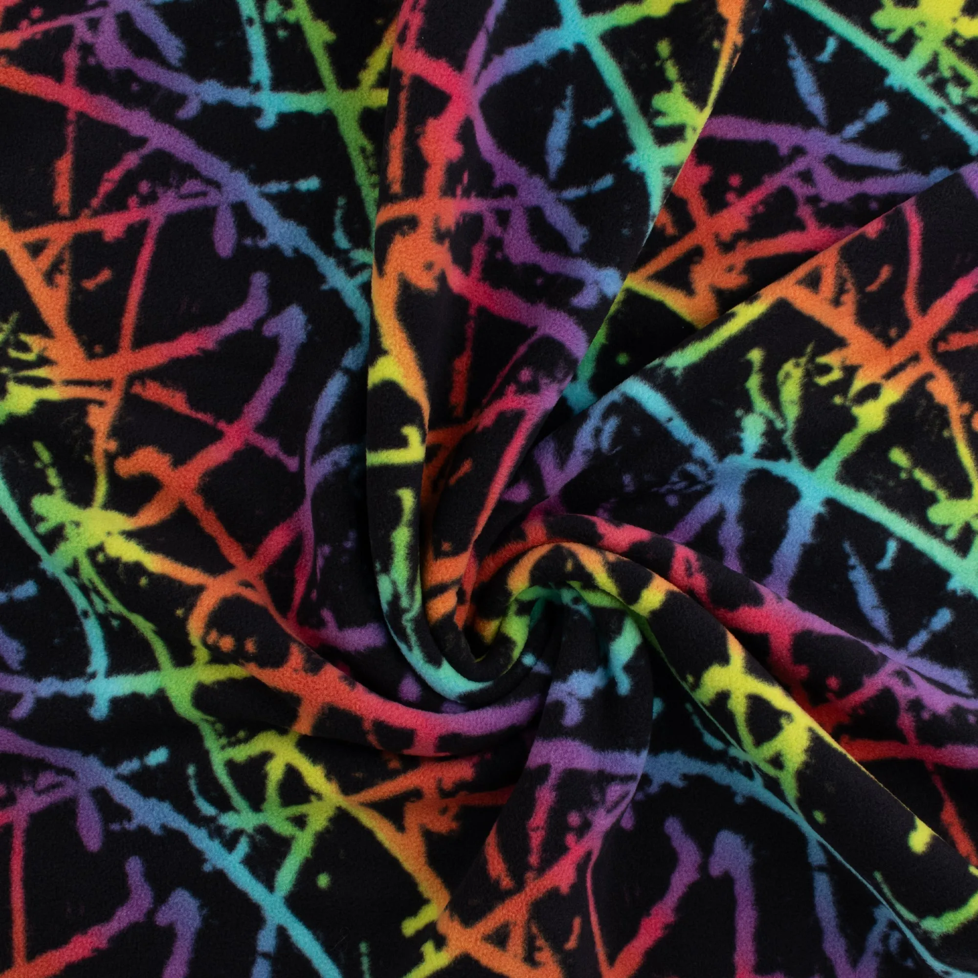 Anti Pill Fleece Print - MONTANA - 020 - Black