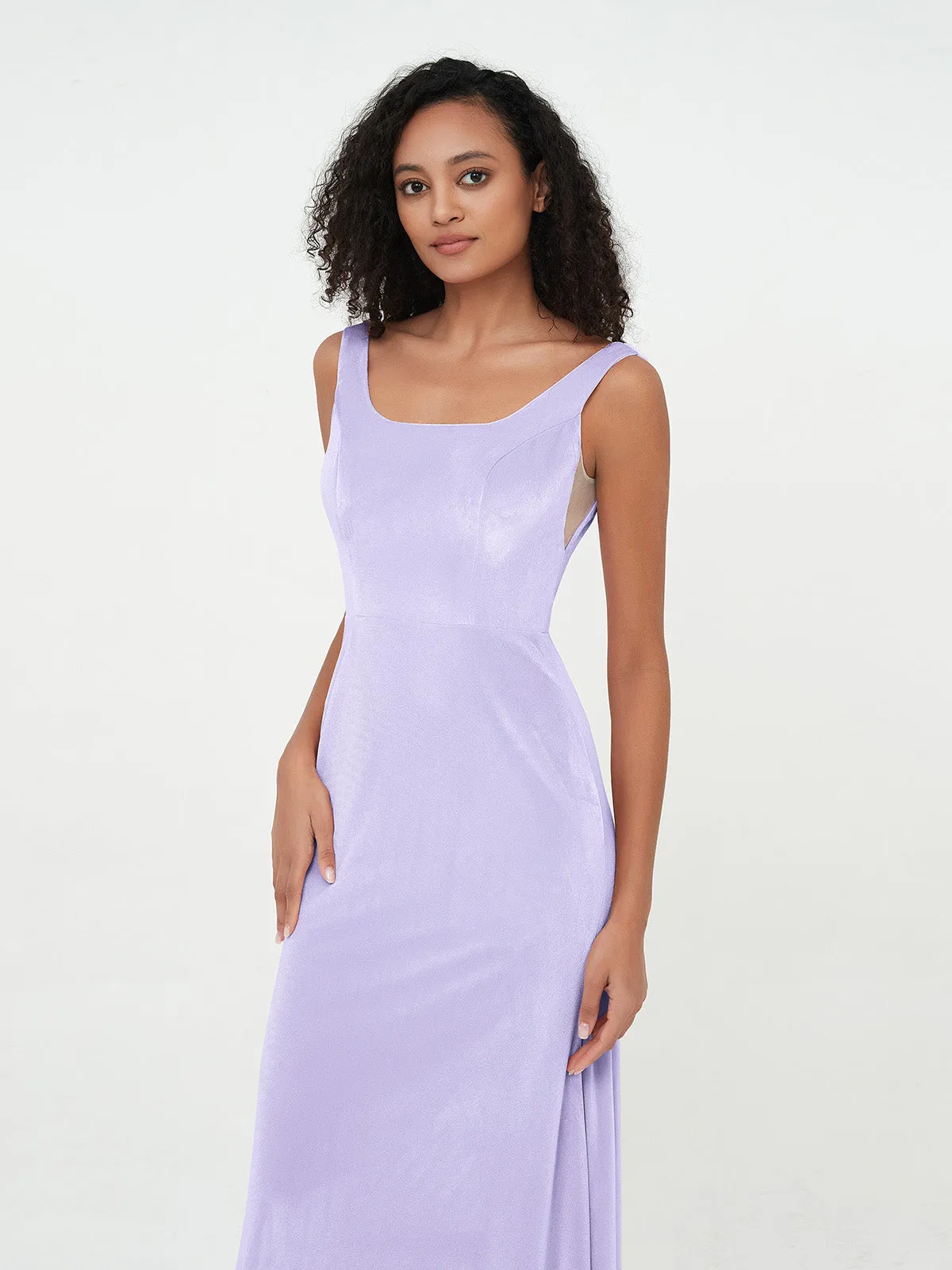 Bateau Neck Mermaid Long Velvet Dresses Lilac Plus Size