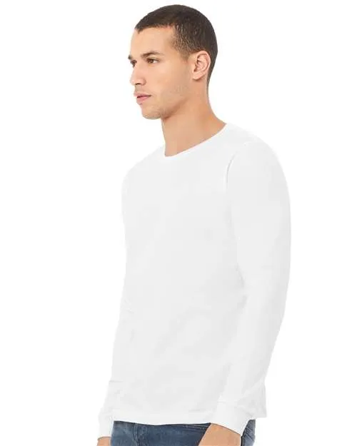 BELLA   CANVAS Triblend Long Sleeve Tee 3513 Solid White Triblend