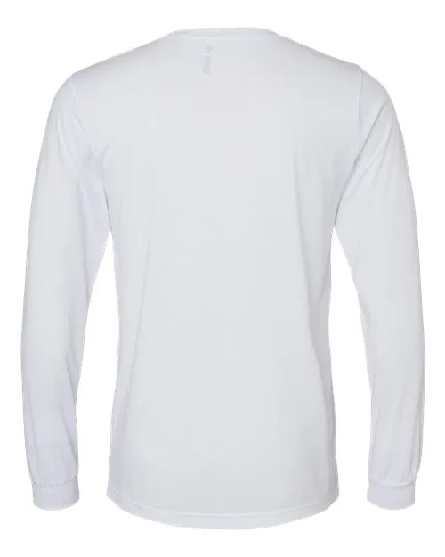 BELLA   CANVAS Triblend Long Sleeve Tee 3513 Solid White Triblend