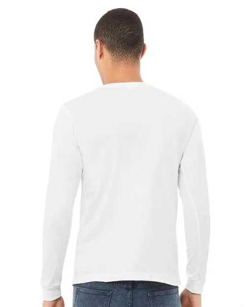 BELLA   CANVAS Triblend Long Sleeve Tee 3513 Solid White Triblend