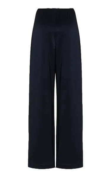 Black Tie Up Top With Wide Leg Pants Set