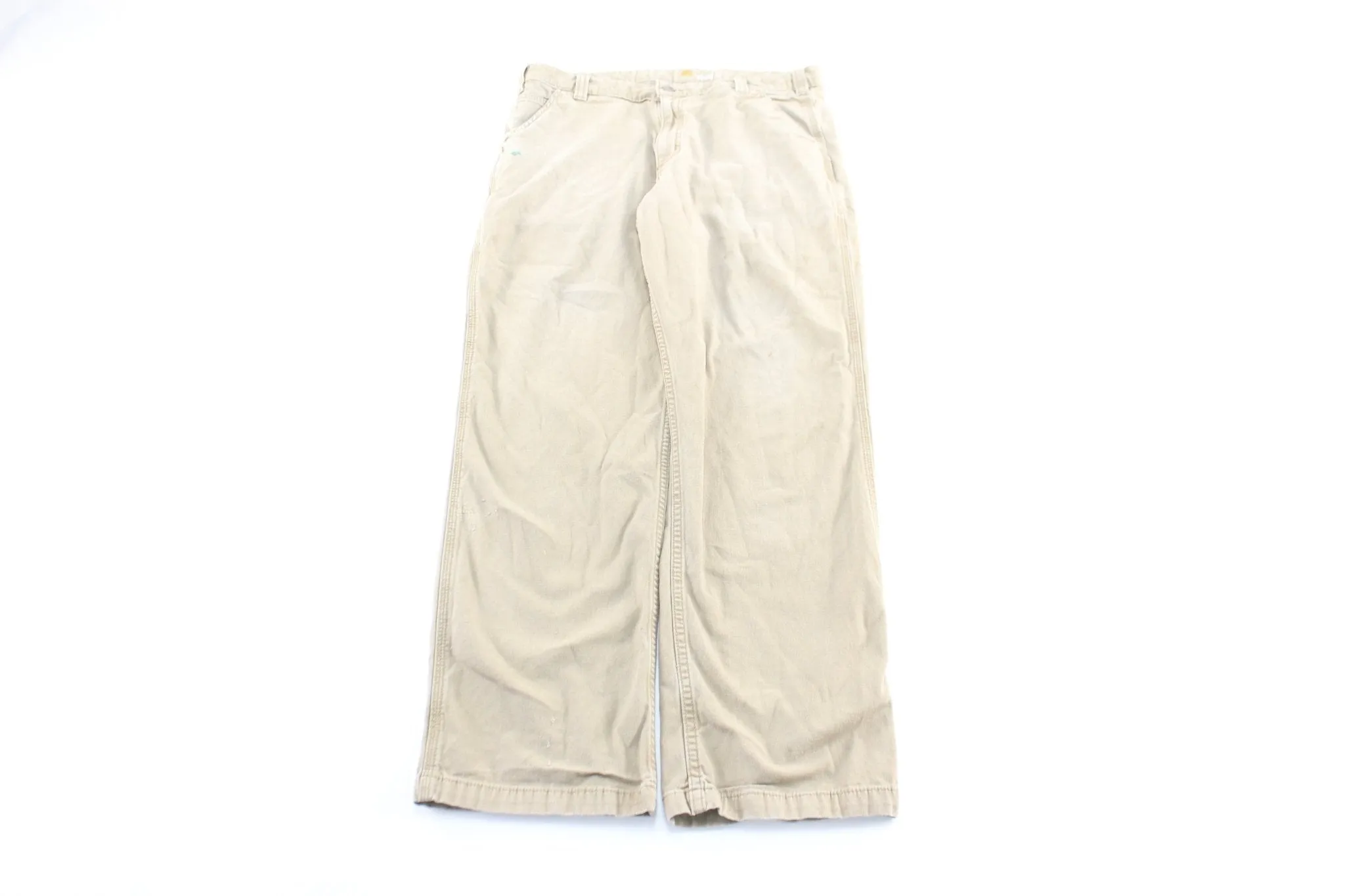 Carhartt Logo Patch Tan Relaxed Fit Pants