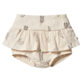 Crinkle Ruffle Nappy Pant - Seedling
