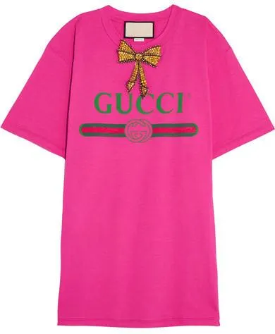 Crystal-Bow Cotton T-shirt