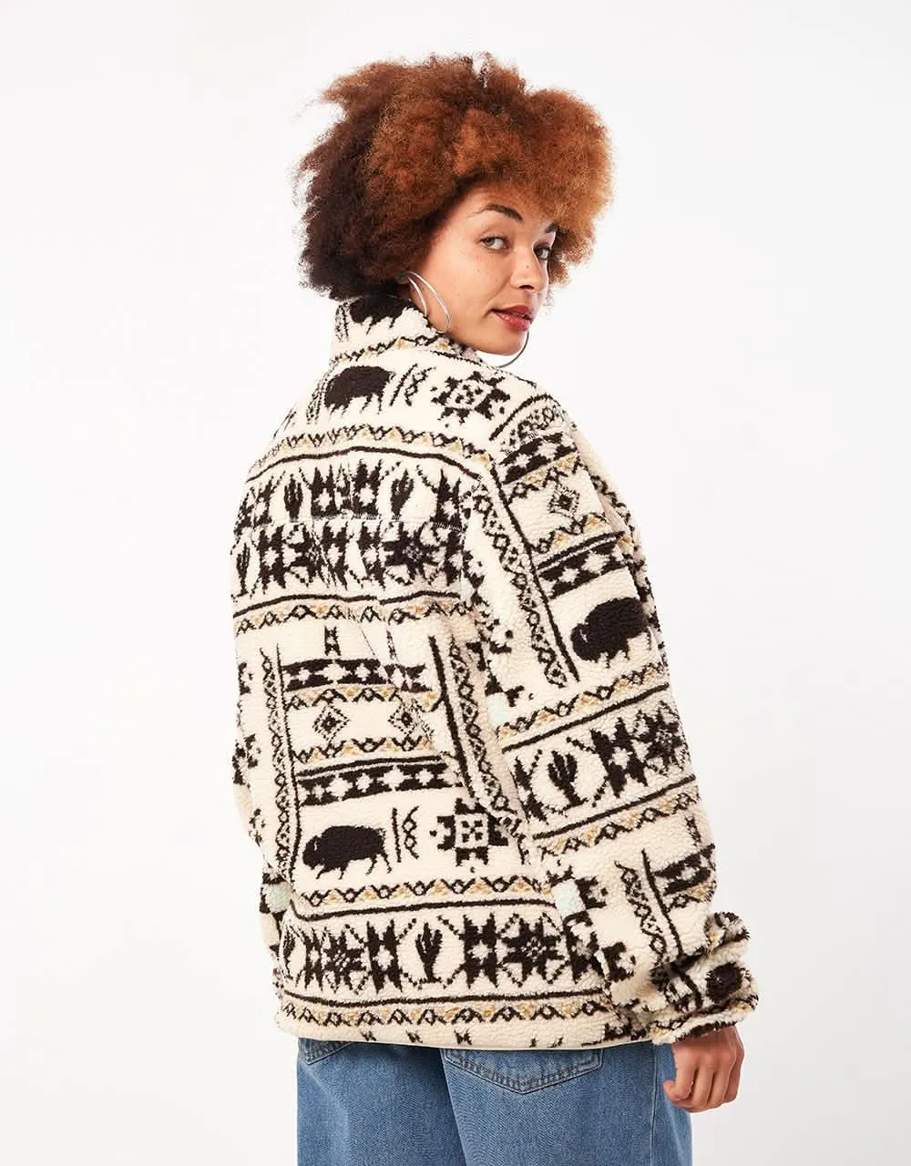 Dickies Hays Quarter Zip Fleece - Nordic All Over Print Light