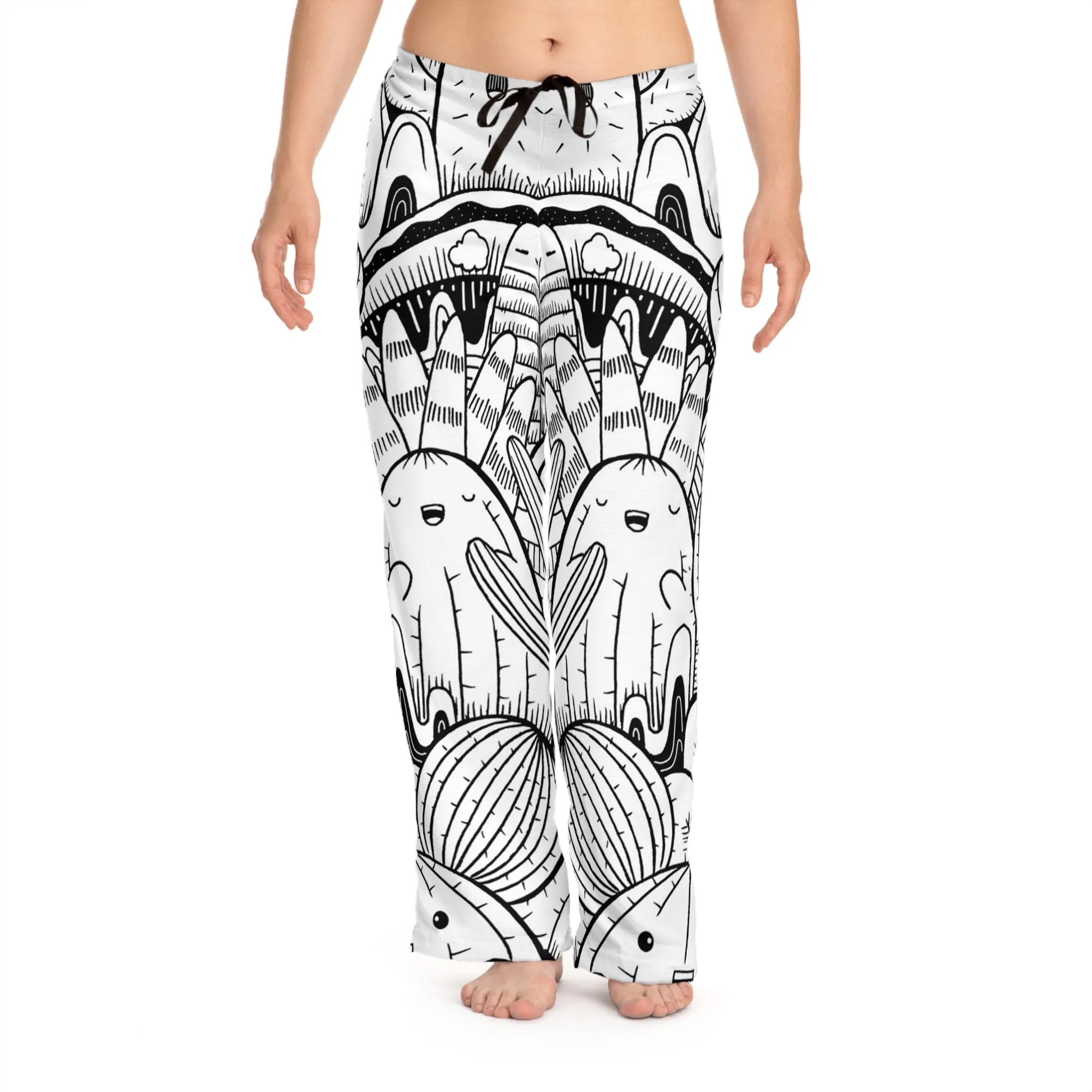 Doodle Cactus - Inovax Women's Pajama Pants