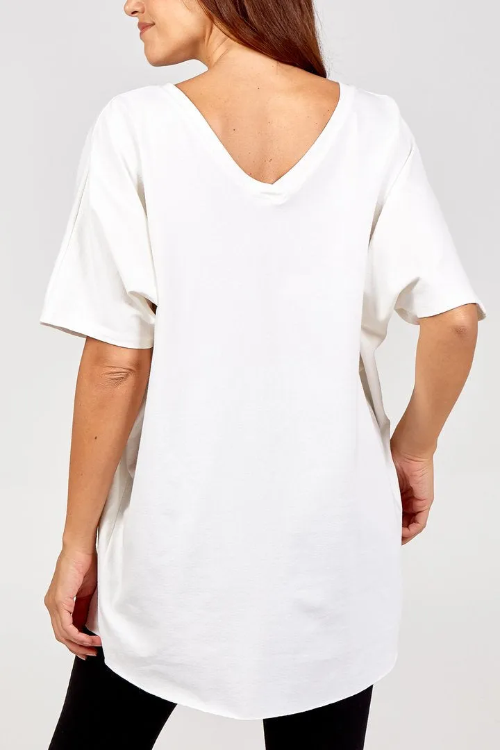 EASY... V-FRONT & BACK T-SHIRT