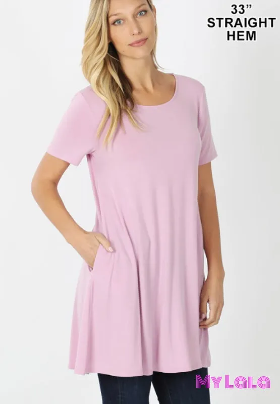 Lauren Longline Pocketed Tunic (Mauve)