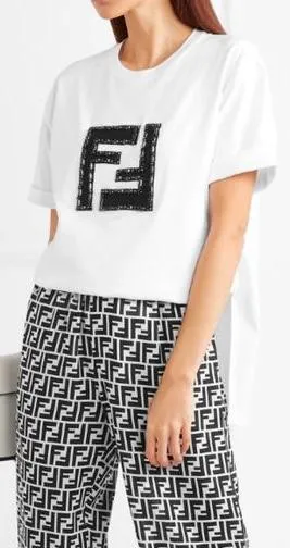 Logo Embellished Tee Shirt