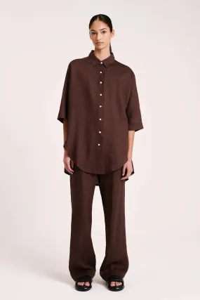 LOUNGE LINEN LONGLINE SHIRT | CHICO