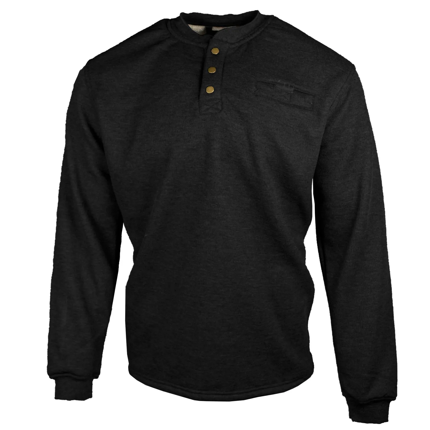 Men's Fleece Bonded Waffle Henley M5004