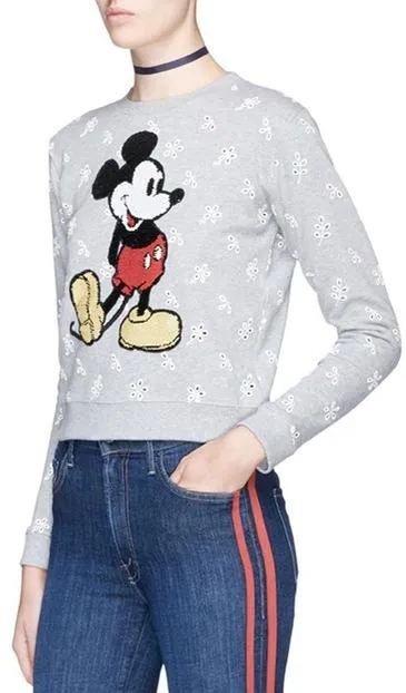 Mickey Floral Broderie Anglaise Sweatshirt