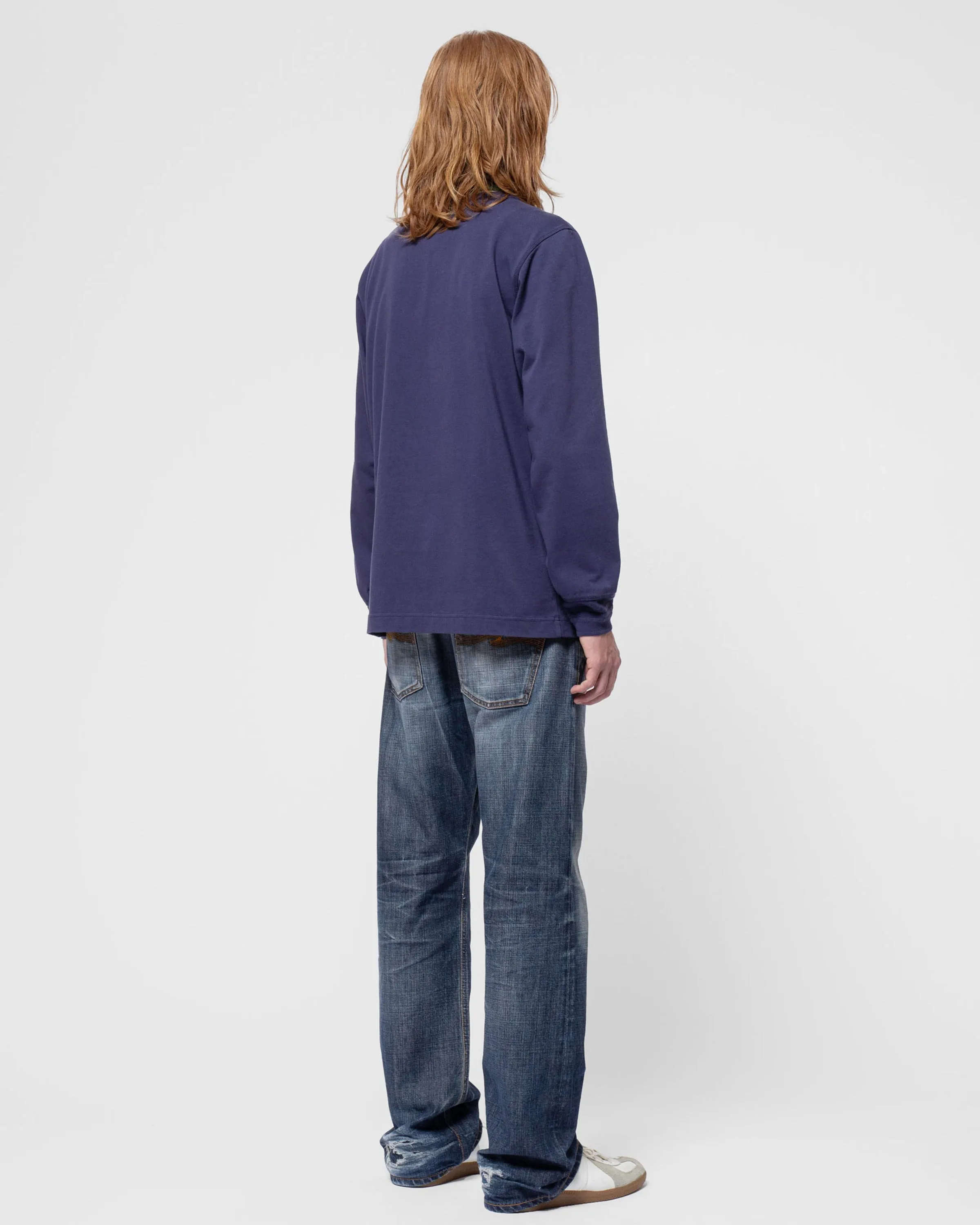 Nudie Jeans L/S Henley - Midnight