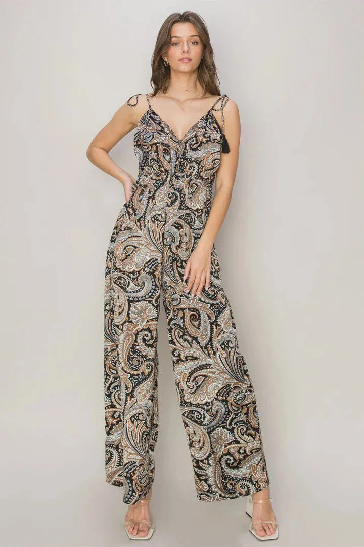 PAISLEY PRINT JUMPSUIT