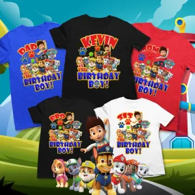 Paw Patrol Birthday Boy Birthday Patrol Family Matching Shirts