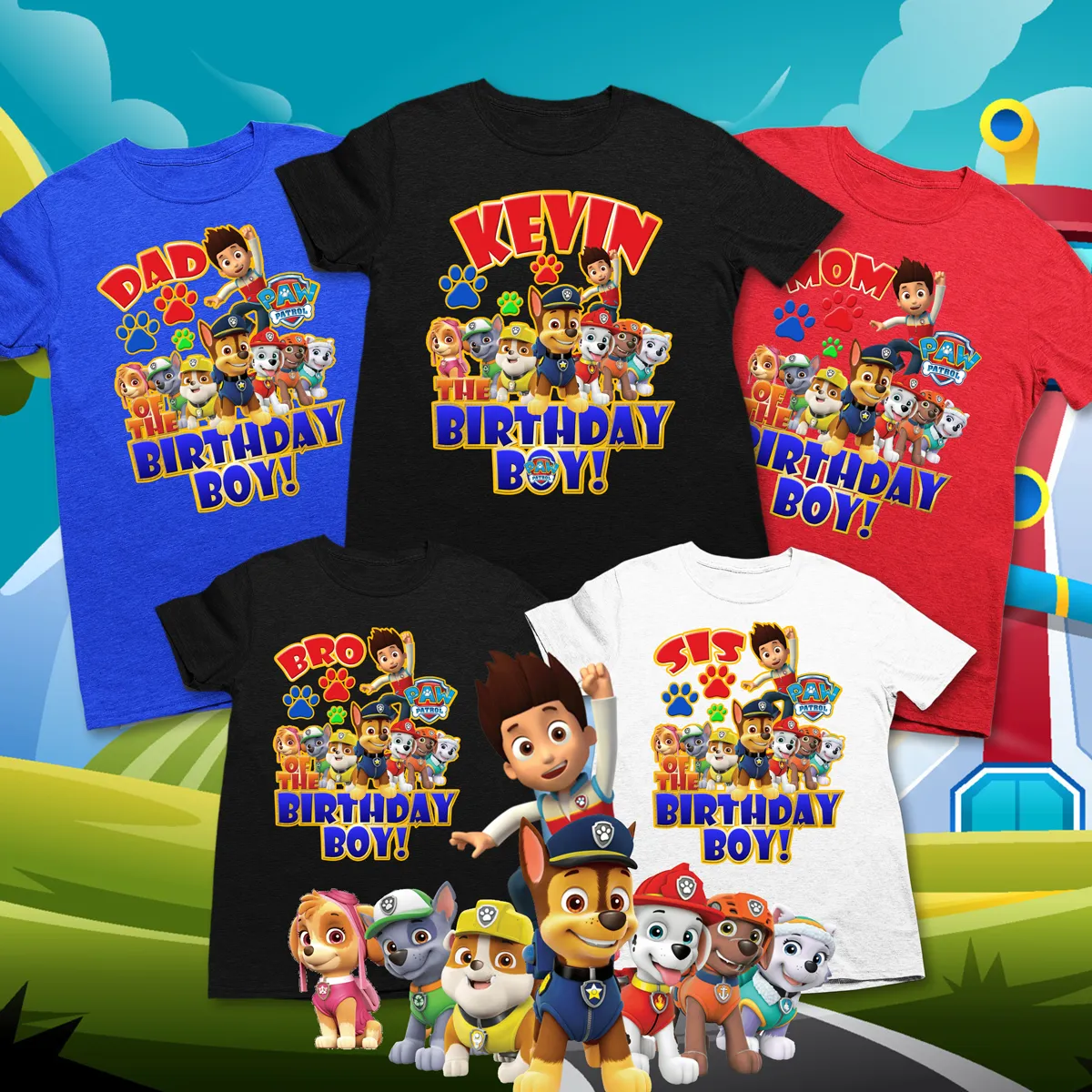 Paw Patrol Birthday Boy Birthday Patrol Family Matching Shirts