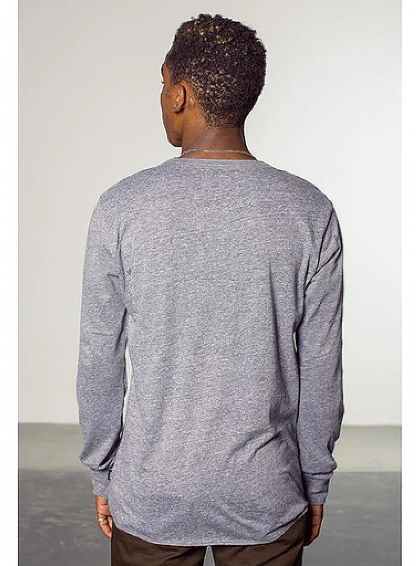 Redford L/S Henley Heather Grey