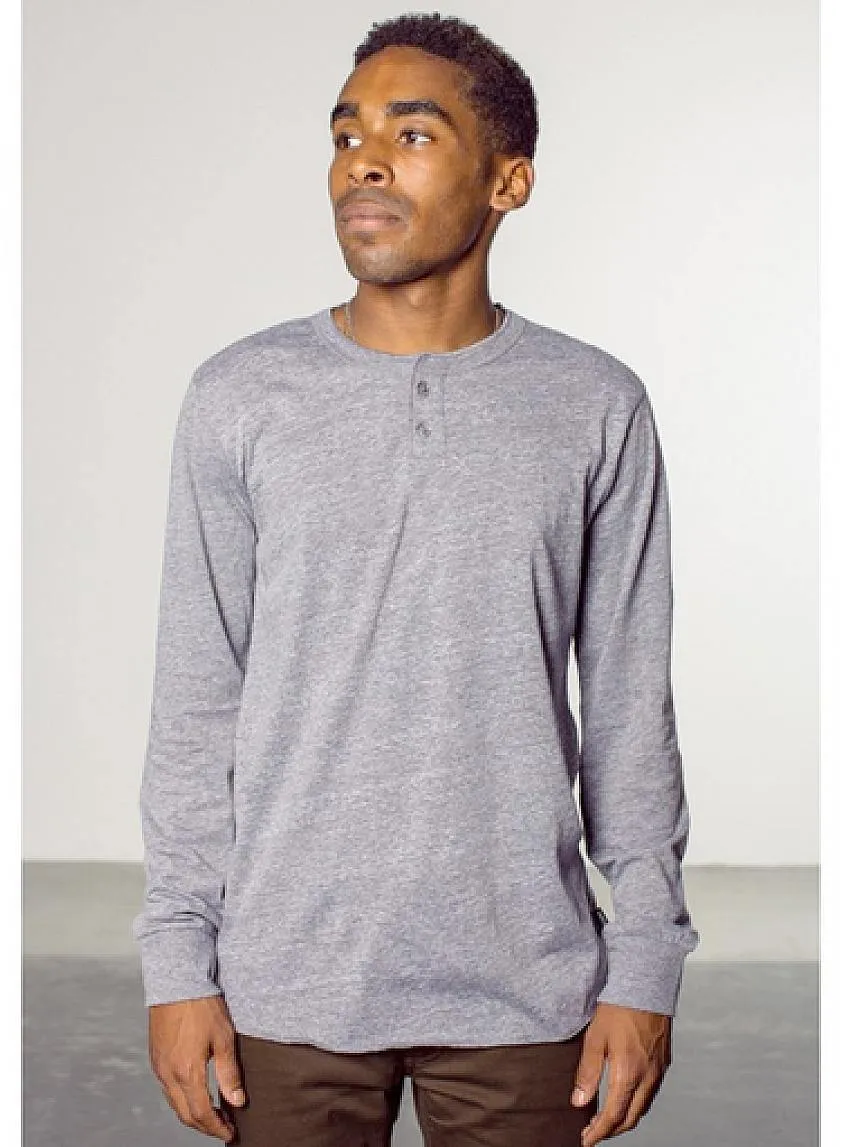 Redford L/S Henley Heather Grey