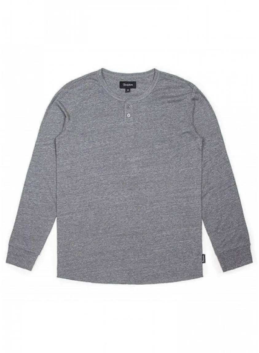 Redford L/S Henley Heather Grey