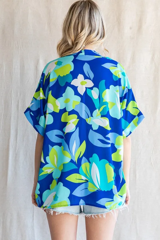 Royal Mix Floral Top
