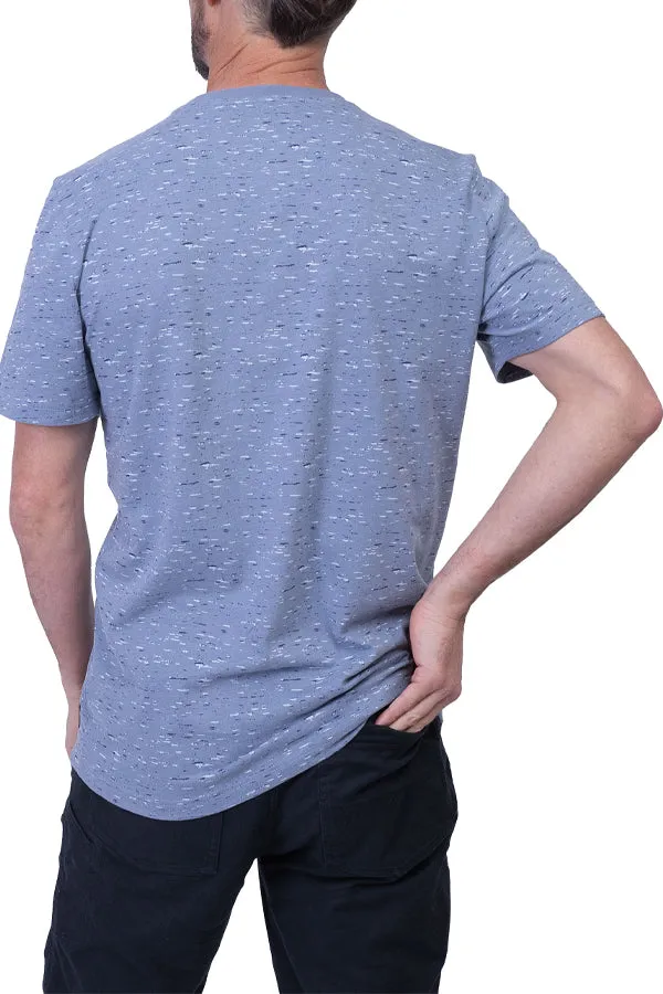 Silver Short Sleeve Henley