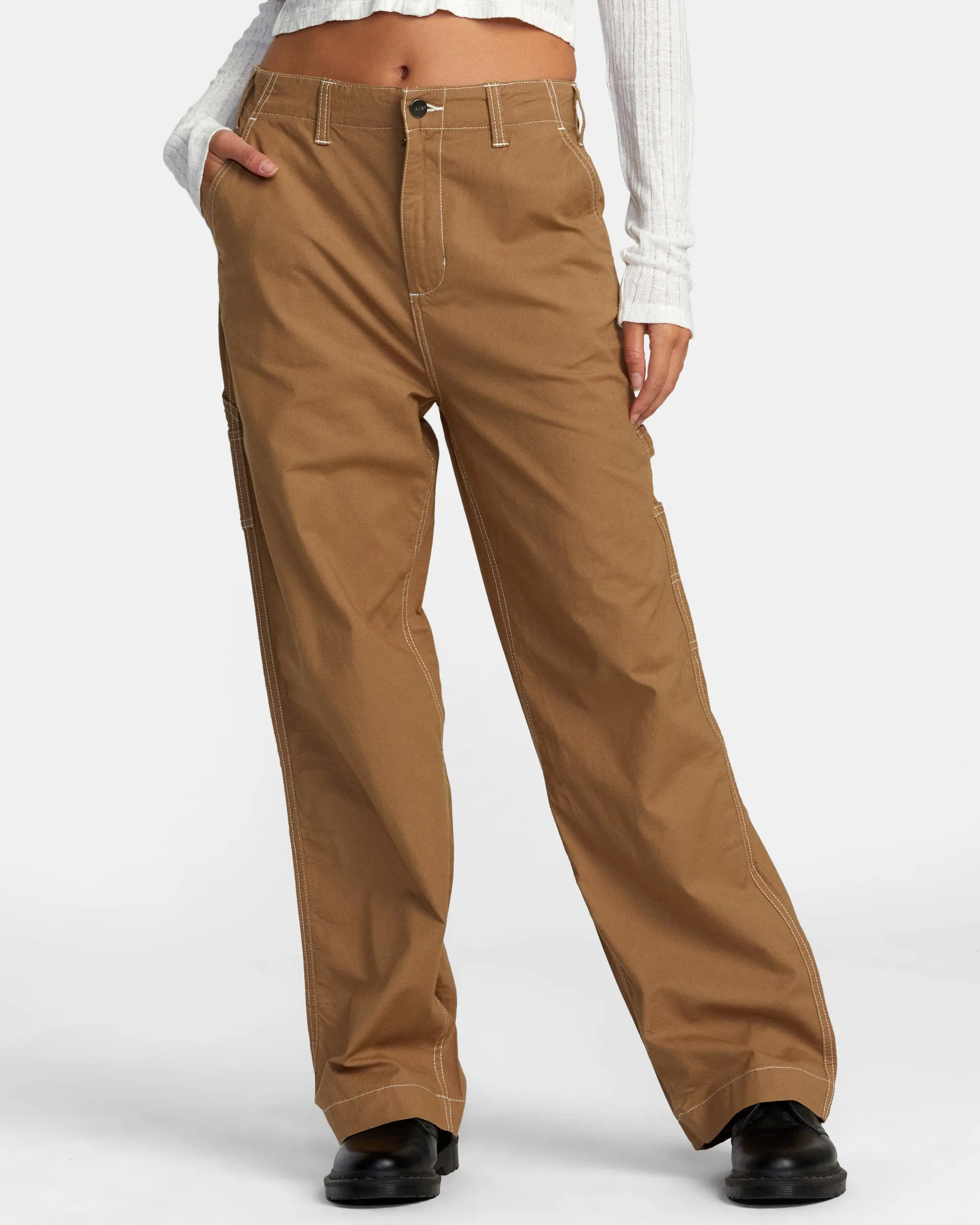 Spring Shift Relaxed Fit Pants - Ermine