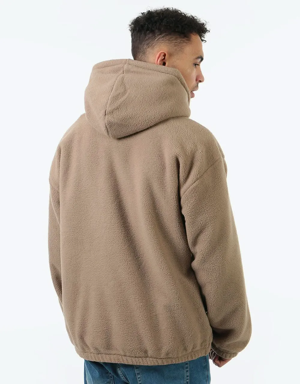 Stüssy Bronson Polar Fleece Pullover Hoodie - Taupe
