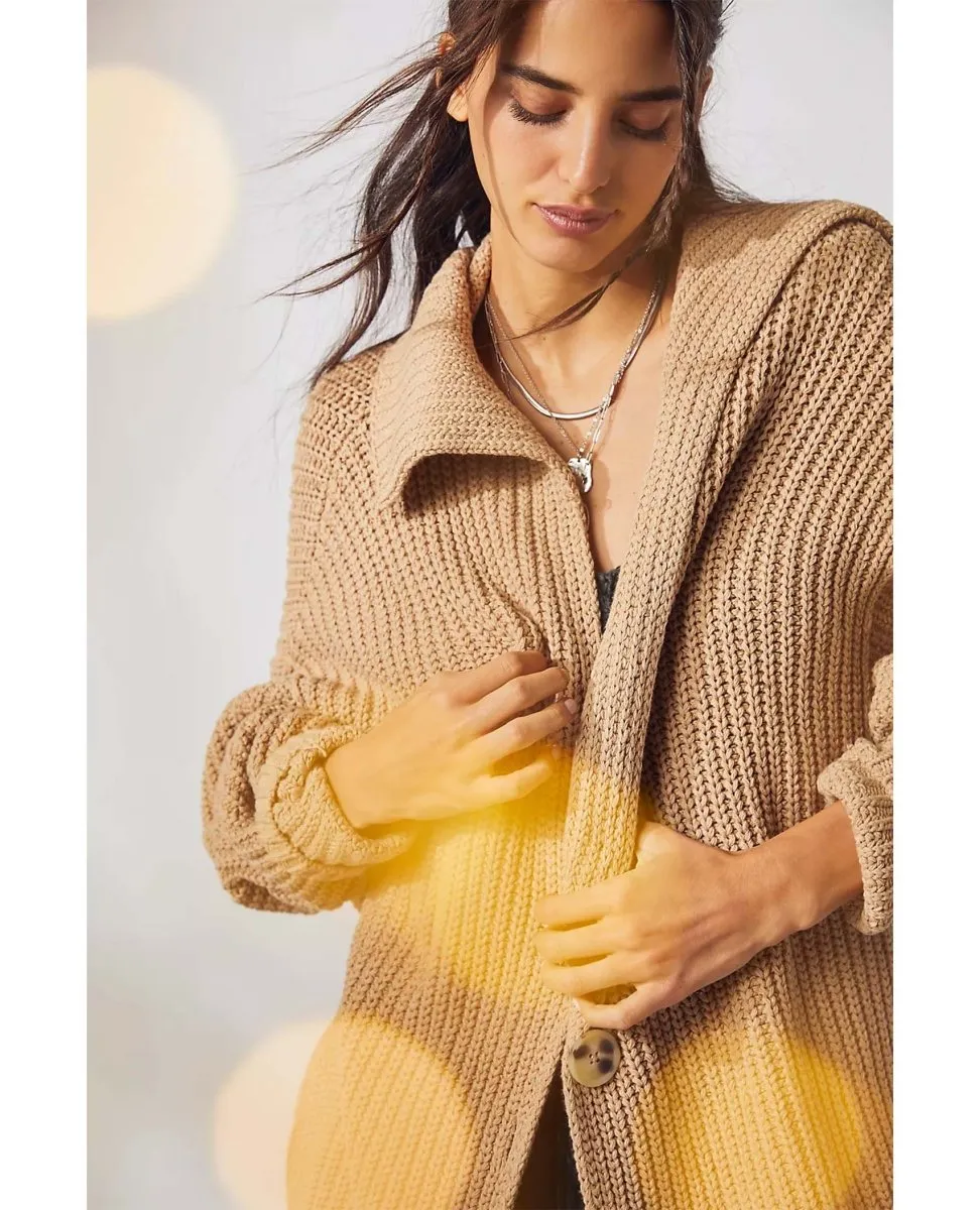 Swim Too Deep Cardi Almond