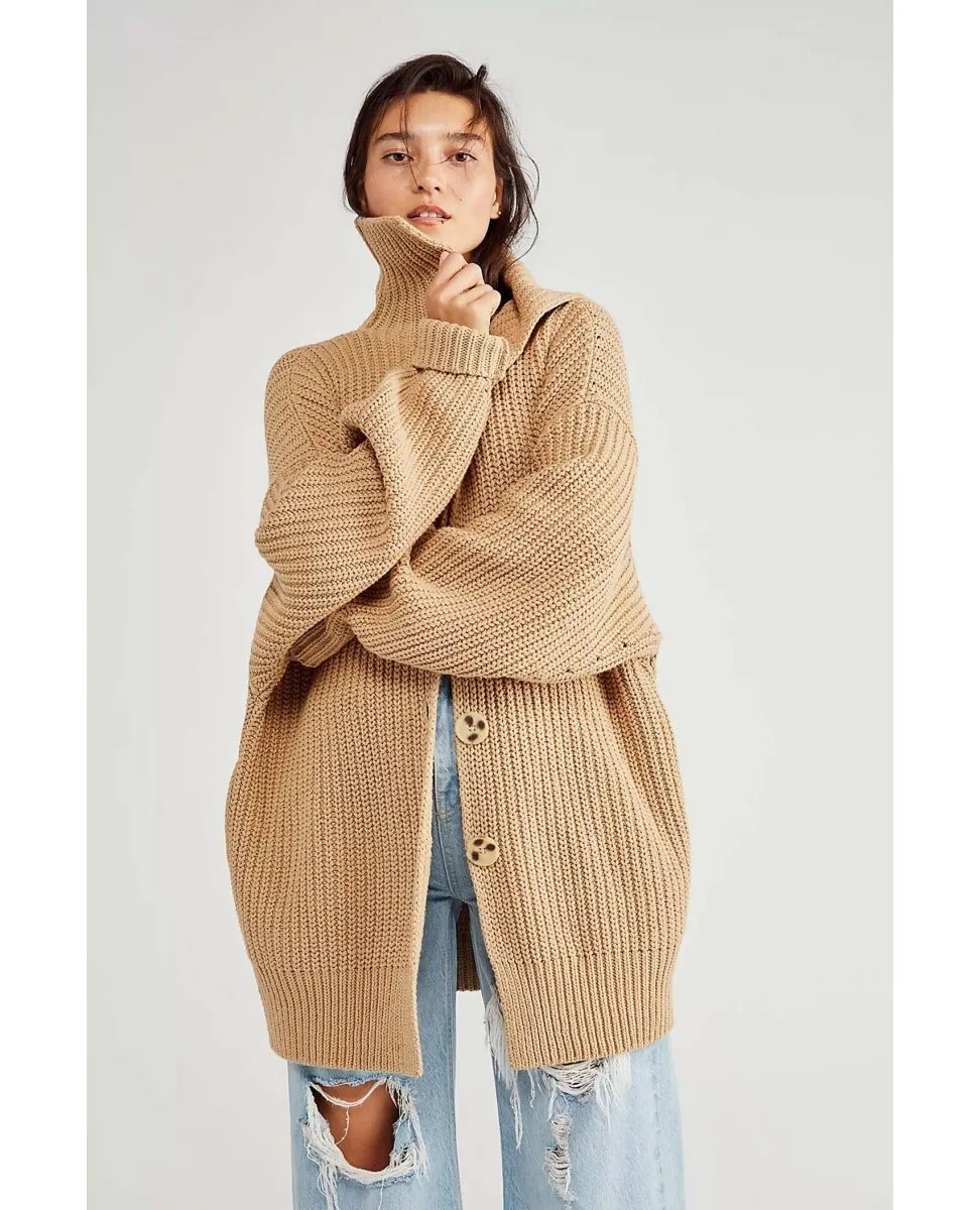 Swim Too Deep Cardi Almond