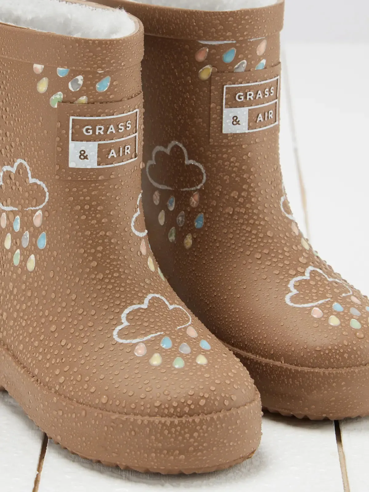 Toffee Brown Colour-Changing Kids Wellies