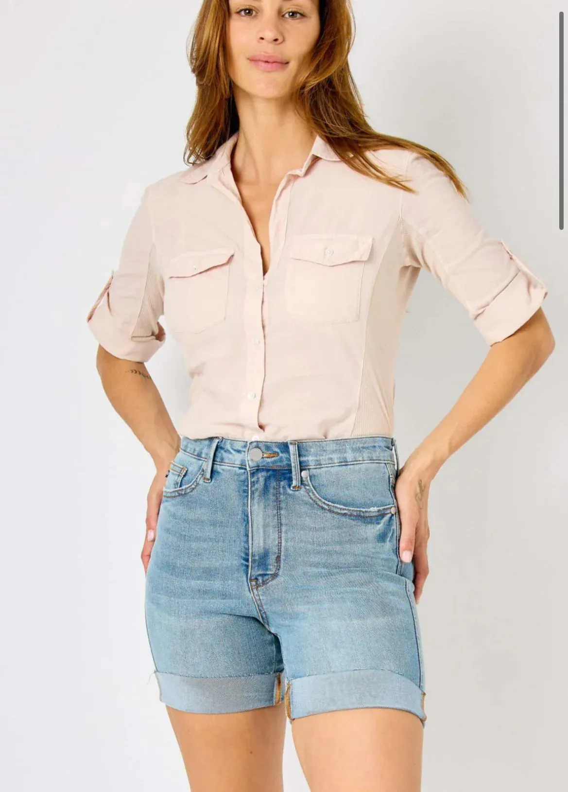 Tummy Control Judy Blue cuffed shorts