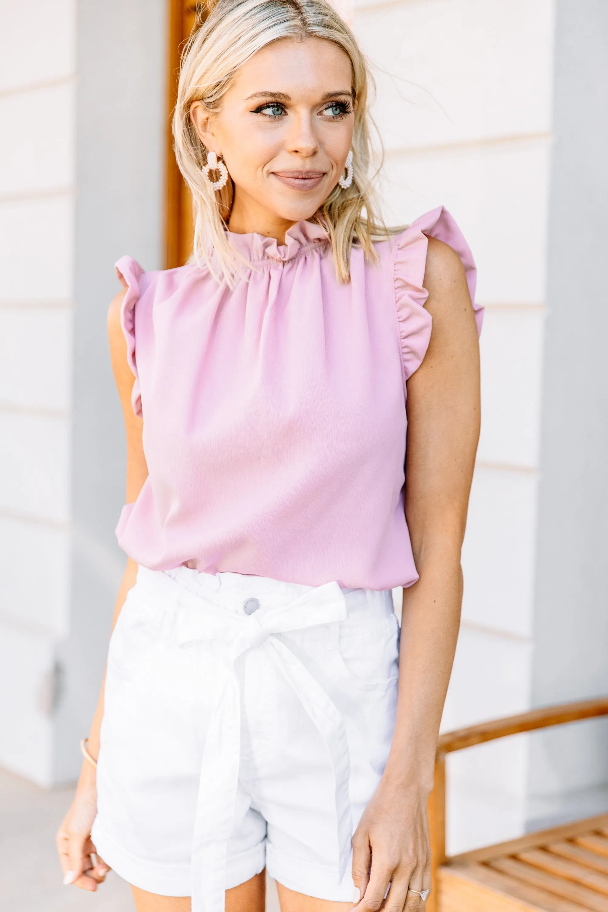 What You Need White Denim Paperbag Shorts