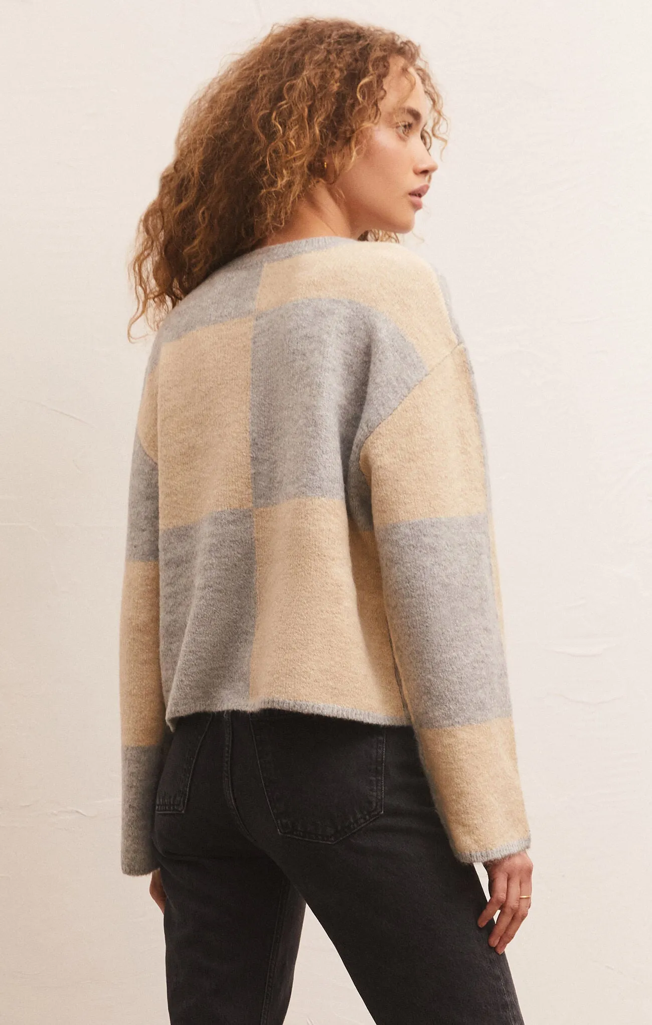 Z Supply Rosi Blocked Sweater - Heather Grey